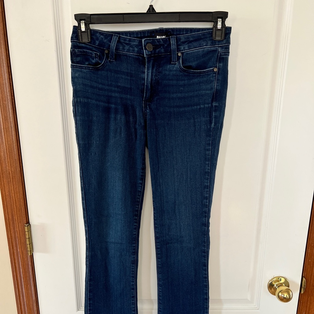 PAIGE Size 27 “Manhatten” Dark Wash Slight Flare Jeans